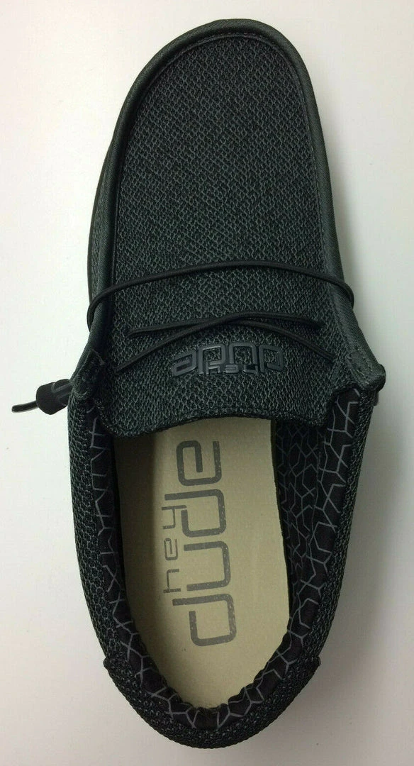 Hey Dude Wally Sox Micro Total Black Lightweight Slip On Casual Men's Shoes 6 Hey Dude Wally Sox Micro Total Black Lightweight Slip On Casual Men's Shoes