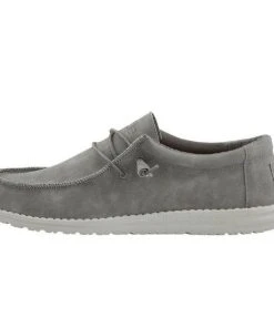 Hey Dude Wally Recycled Leather Grey Men's Shoes Comfortable Lightweight Casual Hey Dude Shoes 8 Hey Dude Wally Recycled Leather Grey Men's Shoes Comfortable Lightweight Casual Hey Dude Shoes