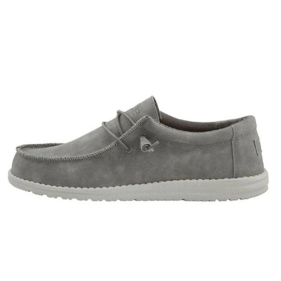 Hey Dude Wally Recycled Leather Grey Men's Shoes Comfortable Lightweight Casual Hey Dude Shoes 3 Hey Dude Wally Recycled Leather Grey Men's Shoes Comfortable Lightweight Casual Hey Dude Shoes