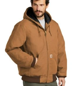 Carhartt Quilted Flannel Lined Duck Active Jacket J140 Regular/Tall Work Winter