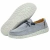 Hey Dude Wendy Chambray White Blue Women's Lightweight Shoes Slip On Casual