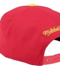 Atlanta Hawks Mitchell & Ness NBA Snapback Hat 2Tone Hardwood Classics Cap Retro