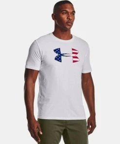 Under Armour Mens UA Freedom Big Flag Logo Short Sleeve Graphic T-Shirt SS Tee