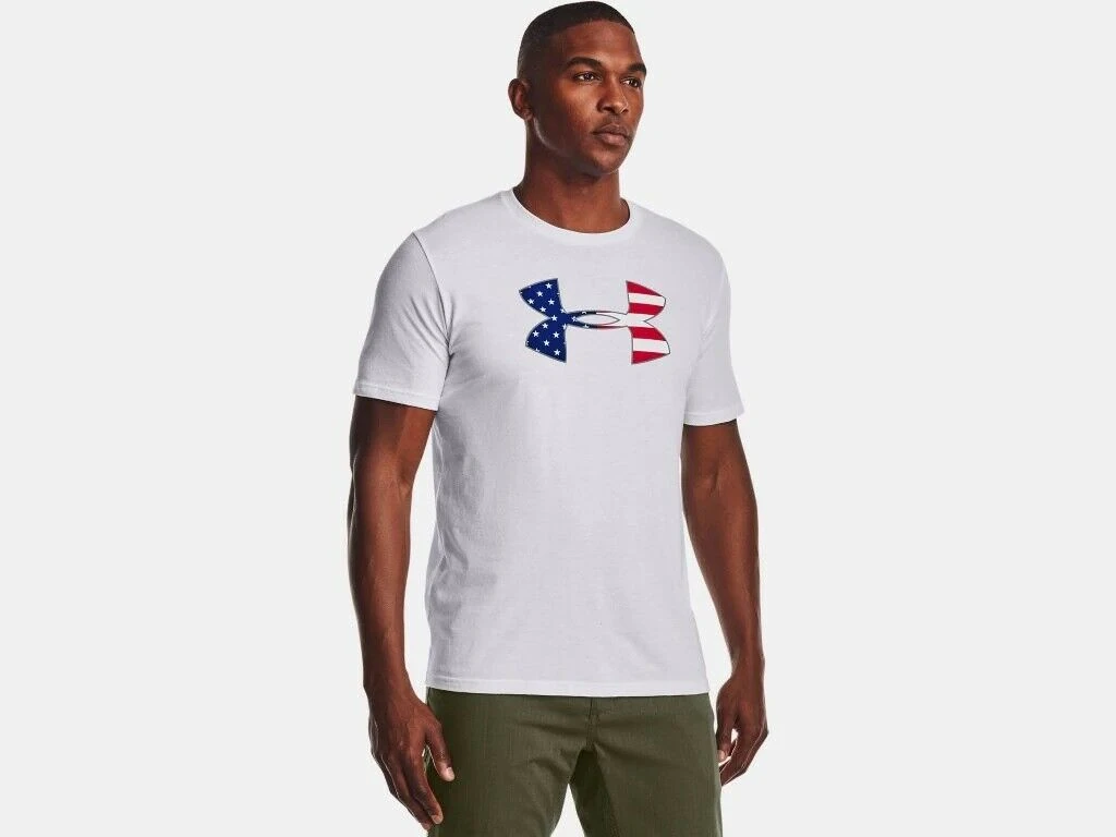 Under Armour Mens UA Freedom Big Flag Logo Short Sleeve Graphic T-Shirt SS Tee 1 Under Armour Mens UA Freedom Big Flag Logo Short Sleeve Graphic T-Shirt SS Tee