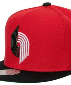 Portland Trail Blazers Mitchell & Ness NBA Snapback Hat 2Tone Hardwood Retro Cap