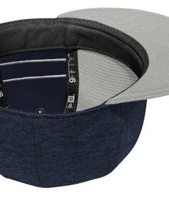 New Era 9FIFTY Shadow Heather Striped Flat Brim Snapback Hat Cap - Blank 950