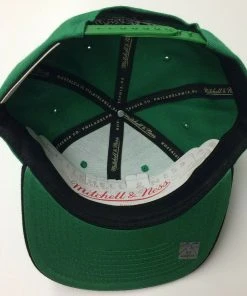 Boston Celtics Mitchell & Ness NBA Adjustable Snapback Hat 2Tone Flat Brim Cap