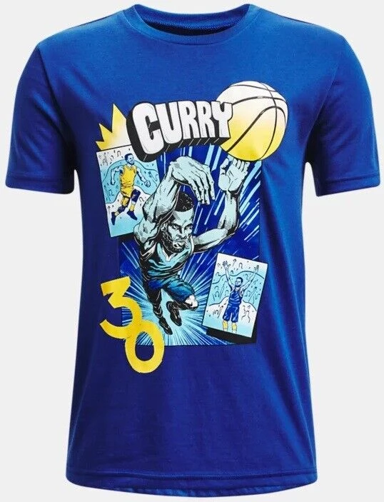 Under Armour Boy's UA Curry Comic Book Steph Curry Short Sleeve Graphic T-Shirt 1 Under Armour Boy's UA Curry Comic Book Steph Curry Short Sleeve Graphic T-Shirt
