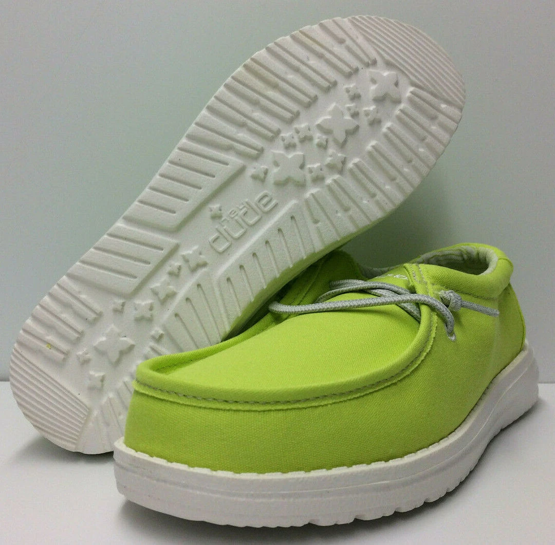 Hey Dude Wally Youth Fresh Lime Comfortable Lightweight Slip On Casual Shoes Hey Dude Shoes 1 Hey Dude Wally Youth Fresh Lime Comfortable Lightweight Slip On Casual Shoes Hey Dude Shoes