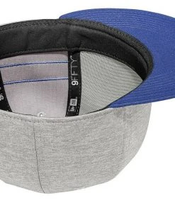 New Era 9FIFTY Shadow Heather Striped Flat Brim Snapback Hat Cap - Blank 950