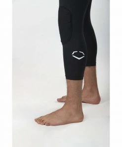 EvoShield Men's 3/4 Sliding Tights Slider Shorts Baseball/Softball Padded Black
