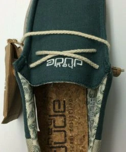 Hey Dude Wally Linen Natural Teal Casual Lightweight Slip On Men's Shoes Comfort 11 Hey Dude Wally Linen Natural Teal Casual Lightweight Slip On Men's Shoes Comfort