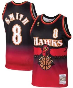 Steve Smith Atlanta Hawks #8 Mitchell & Ness NBA 1996-1997 Authentic Jersey HWC