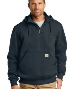 Carhartt Mens Rain Defender Paxton Heavyweight Zip Mock Hooded Sweatshirt Hoodie