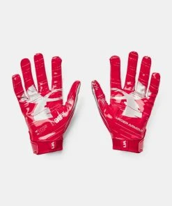 2022 Under Armour Boys UA F8 Youth Football Receivers Gloves Running Back Gloves