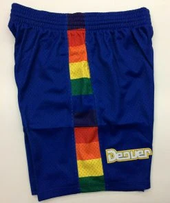 Denver Nuggets Mitchell & Ness NBA Authentic Swingman Men's Mesh Shorts Rainbow