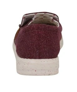 Hey Dude Wendy Misty Burgundy Women's Lightweight SlipOn Comfortable Casual Shoe