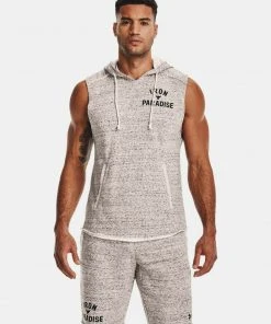 Under Armour Mens UA Project Rock Terry Sleeveless Hoodie Iron Paradise Rock 16 Under Armour Mens UA Project Rock Terry Sleeveless Hoodie Iron Paradise Rock