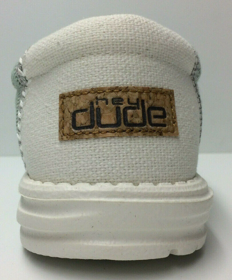 Hey Dude Wally Linen Natural White Casual Lightweight Slip On Men's Shoes Hey Dude Shoes 4 Hey Dude Wally Linen Natural White Casual Lightweight Slip On Men's Shoes Hey Dude Shoes