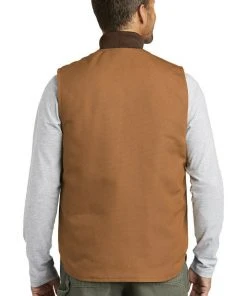 Carhartt Men's Duck Vest Artic-Quilt Lined V01 Water Repellent Zippered