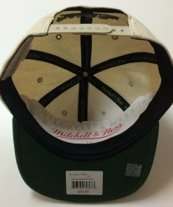 Milwaukee Bucks Mitchell & Ness NBA Snapback Hat 2Tone Flat Brim Adjustable Cap