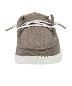 Hey Dude Shoes Hey Dude Wendy Corduroy Chestnut Women's Lightweight Shoes Slip On Casual