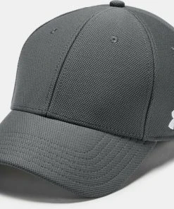 Under Armour Men's UA Blitzing Blank Stretch Fit Cap Curved Flex Hat 1325823