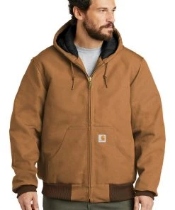 Carhartt Quilted Flannel Lined Duck Active Jacket J140 Regular/Tall Work Winter
