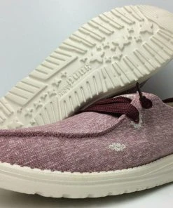 Hey Dude Wendy Flora Peony Red Lightweight Casual Comfort Slip On Women's Shoes