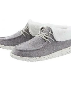 Hey Dude Wendy Britt Charcoal Women's Lightweight Casual Slip On Comfy Shoes Hey Dude Shoes