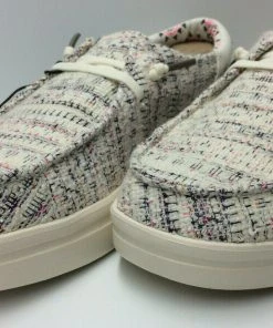 Hey Dude Wendy Rise Boho White Lightweight Casual Slip On Comfort Women's Shoes Hey Dude Shoes