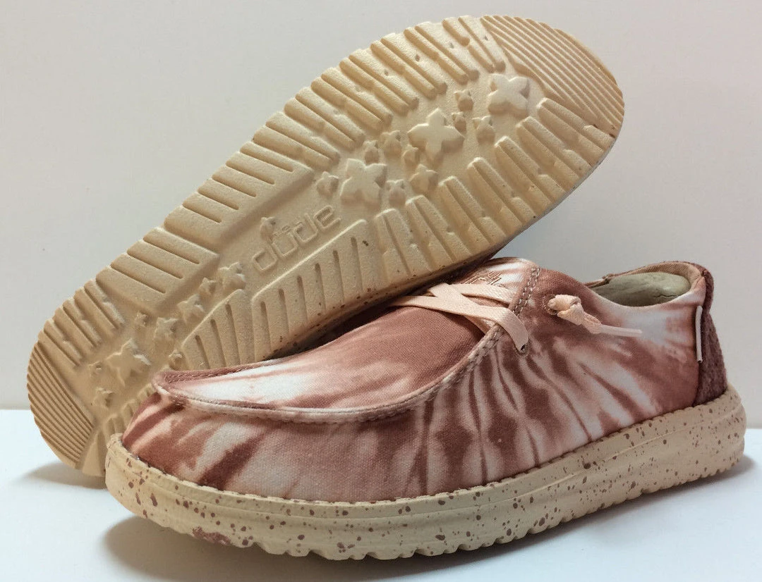 Hey Dude Shoes Hey Dude Wendy Tie Dye Rose Women's Comfortable Lightweight Slip On Casual Shoes 1 Hey Dude Shoes Hey Dude Wendy Tie Dye Rose Women's Comfortable Lightweight Slip On Casual Shoes