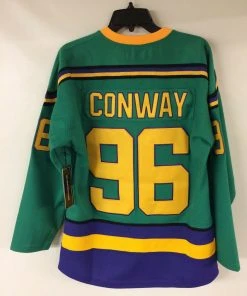 Charlie Conway Mighty Ducks #96 Headgear Classics Movie Authentic Hockey Jersey