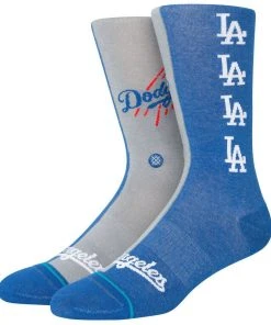 2022 Los Angeles Dodgers LA Stance MLB Split Crew Baseball Socks Large Mens 9-13