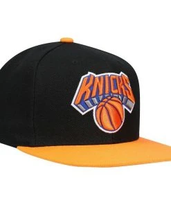 New York Knicks Mitchell & Ness NBA Snapback Hat 2Tone Flat Brim Adjustable Cap