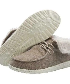 Hey Dude Wendy Britt Nut Women's Lightweight Casual Slip On Comfortable Shoes Hey Dude Shoes
