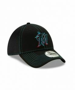 2022 Miami Marlins M New Era MLB Neo 39THIRTY Stretch Fit Flex Mesh Back Cap Hat 9 2022 Miami Marlins M New Era MLB Neo 39THIRTY Stretch Fit Flex Mesh Back Cap Hat