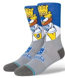 2022 Kansas City Royals KC Stance MLB Sluggerrr Mascot Socks Large Men's 9-13