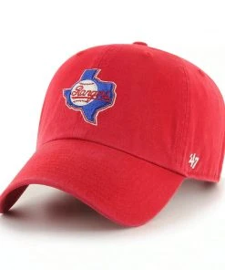 ’47 Texas Rangers '47 Brand MLB Clean Up Adjustable Strapback Hat Dad Cap Retro