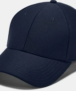 Under Armour Men's UA Blitzing Blank Stretch Fit Cap Curved Flex Hat 1325823