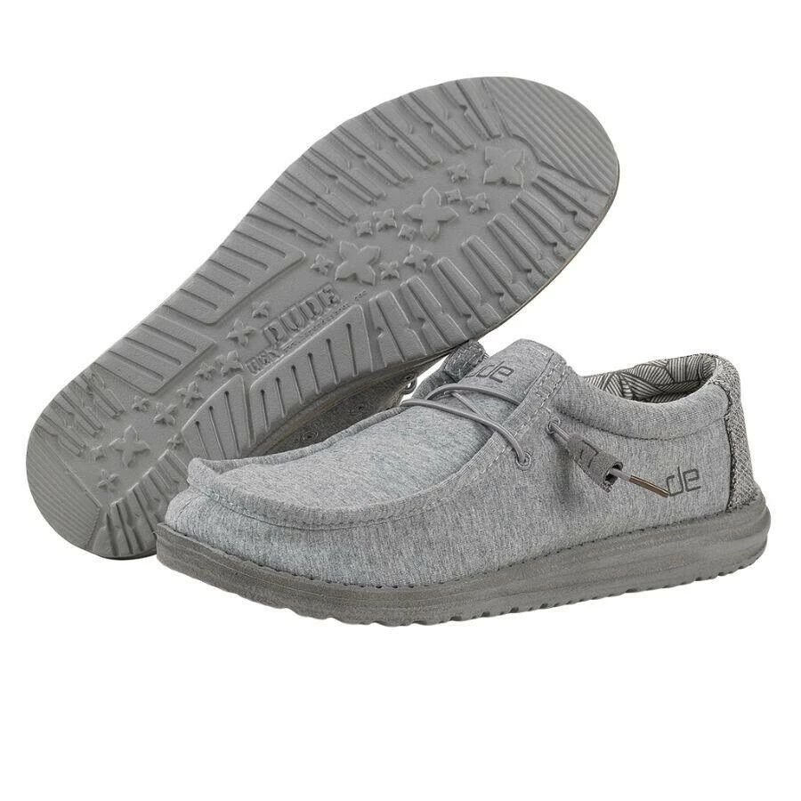 Hey Dude Wally Stretch Fleece Grey Men's Shoes Lightweight Slip On Casual Shoes Hey Dude Shoes 1 Hey Dude Wally Stretch Fleece Grey Men's Shoes Lightweight Slip On Casual Shoes Hey Dude Shoes