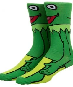 Kermit The Frog The Muppets Disney Bioworld Crew Socks Men's/Women's 8-12 Adult