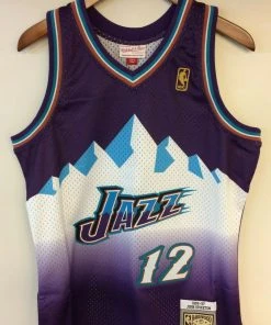 John Stockton Utah Jazz Mitchell & Ness 1996-1997 Mountains Authentic Jersey