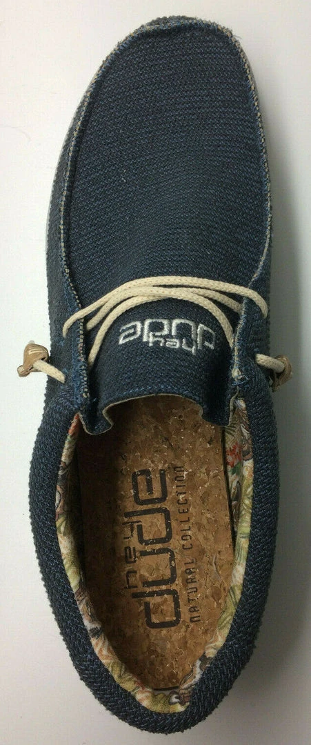 Hey Dude Wally Eden Navy Men's Shoes Comfortable Lightweight Slip On Casual Shoe 6 Hey Dude Wally Eden Navy Men's Shoes Comfortable Lightweight Slip On Casual Shoe