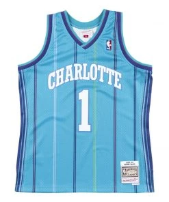 Baron Davis Charlotte Hornets Mitchell & Ness NBA Authentic Jersey 1999-2000