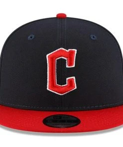 2022 Cleveland Guardians C New Era 9FIFTY MLB Adjust Snapback Hat Cap 2Tone 950