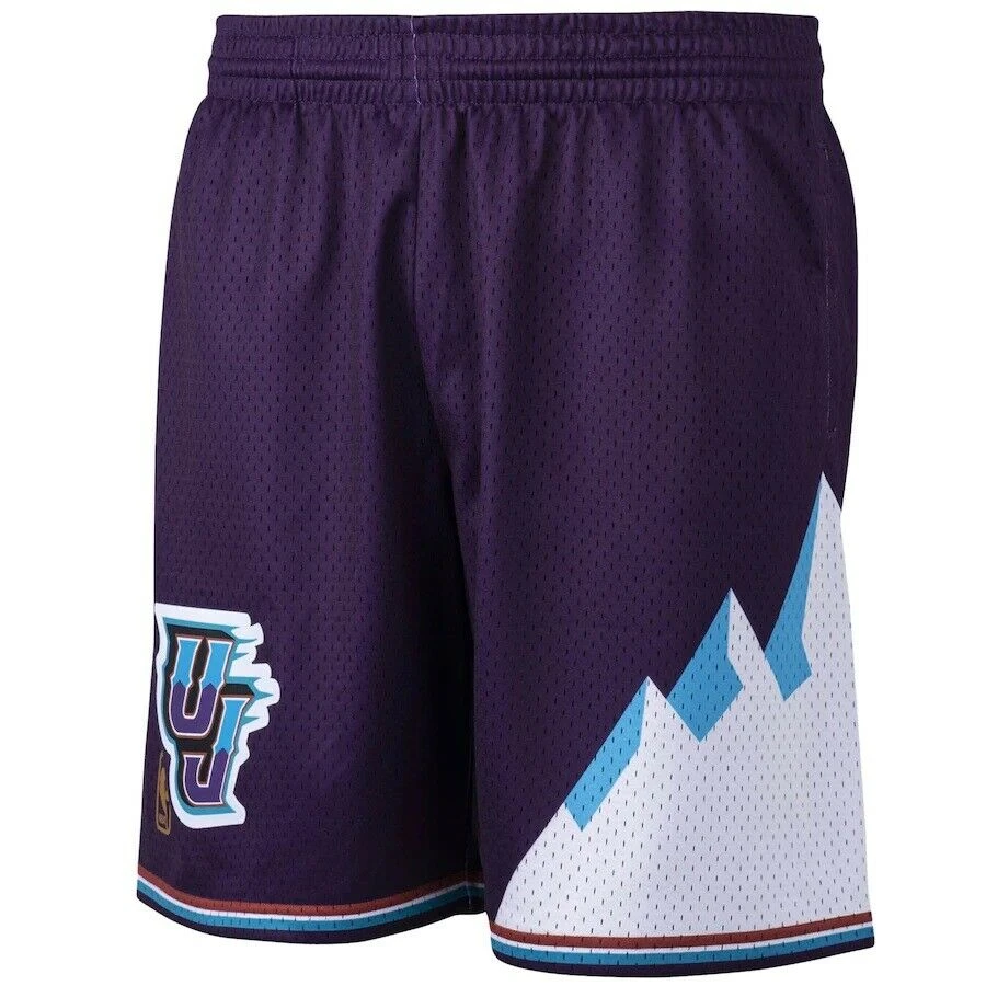 Utah Jazz Mitchell & Ness NBA Authentic Swingman Men's Mesh Shorts Purple 1996 2 Utah Jazz Mitchell & Ness NBA Authentic Swingman Men's Mesh Shorts Purple 1996