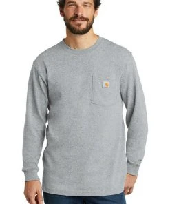 Carhartt Workwear Pocket Long Sleeve T-Shirt K126 Heavyweight Jersey Knit Tee