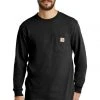 Carhartt Workwear Pocket Long Sleeve T-Shirt K126 Heavyweight Jersey Knit Tee