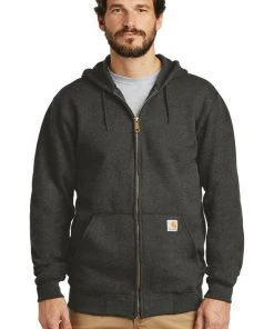 Carhartt Men's Midweight Hooded Sweatshirt Zip Front Long Sleeve Workwear Hoodie